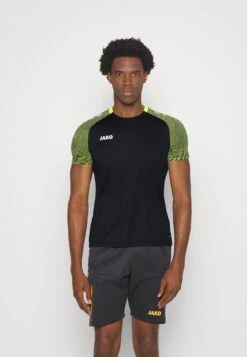 JAKO Performance - T-Skjorte Til Trening - Shwarz/Soft Yellow