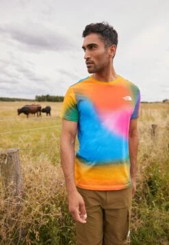 The North Face Simple Dome Tee- T-Shirts Med Print - Super Sonic Blue