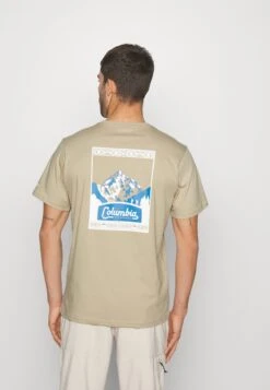 Columbia Seasonal Logo Tee - T-Shirts Med Print - Ancient Fossil