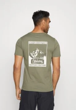 Columbia Seasonal Logo Tee - T-Shirts Med Print - Stone Green