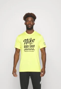 Nike Performance Tee Body Shop - T-Skjorte Til Trening - Yellow Strike