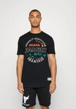 Under Armour Pjt Rock Family - T-Shirts Med Print - Black/Ivory