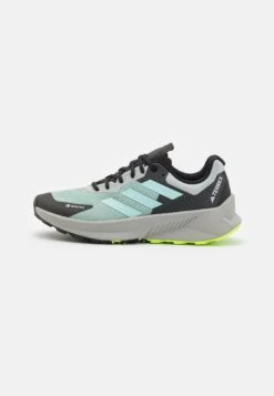 Adidas TERREX Terrex Soulstride Flow Gtx - Løpesko For Mark - Silver/Semi Flash Aqua/Lucid Lemon